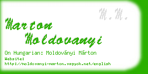 marton moldovanyi business card